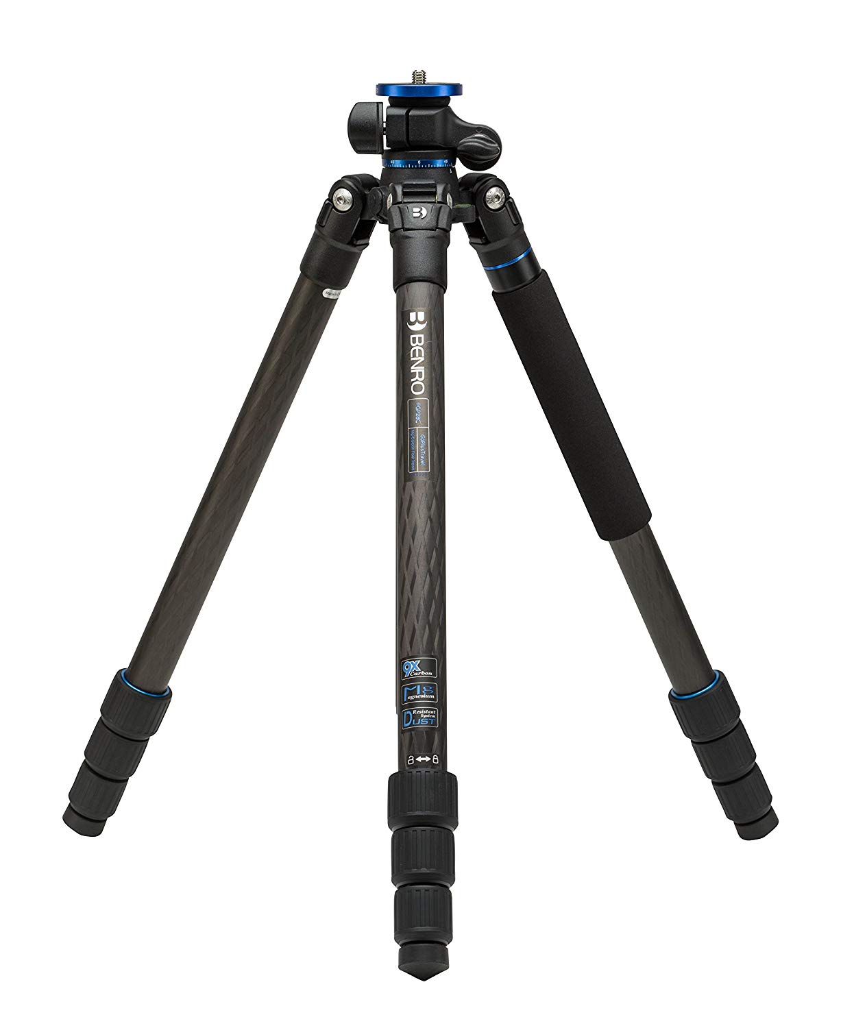 Benro GoPlus Folding Leg Travel S2 Carbon Fibre 4 section twist, Black, Folding Leg S2