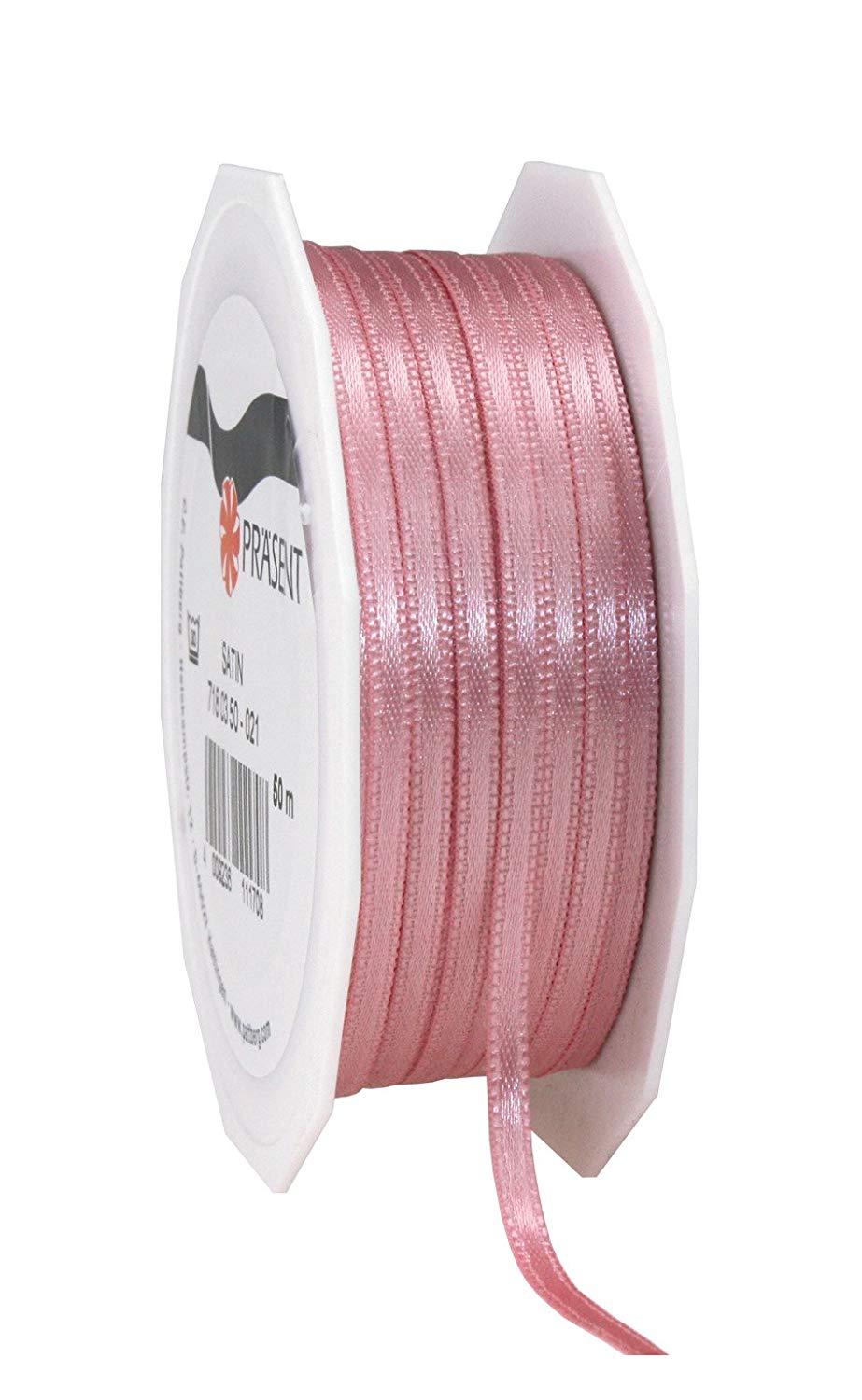 C.E. Pattberg SATIN antique pink gift ribbon, 55 yards for Wrapping Gifts 0.12 inches width, Ribbon for Decorating & Crafting