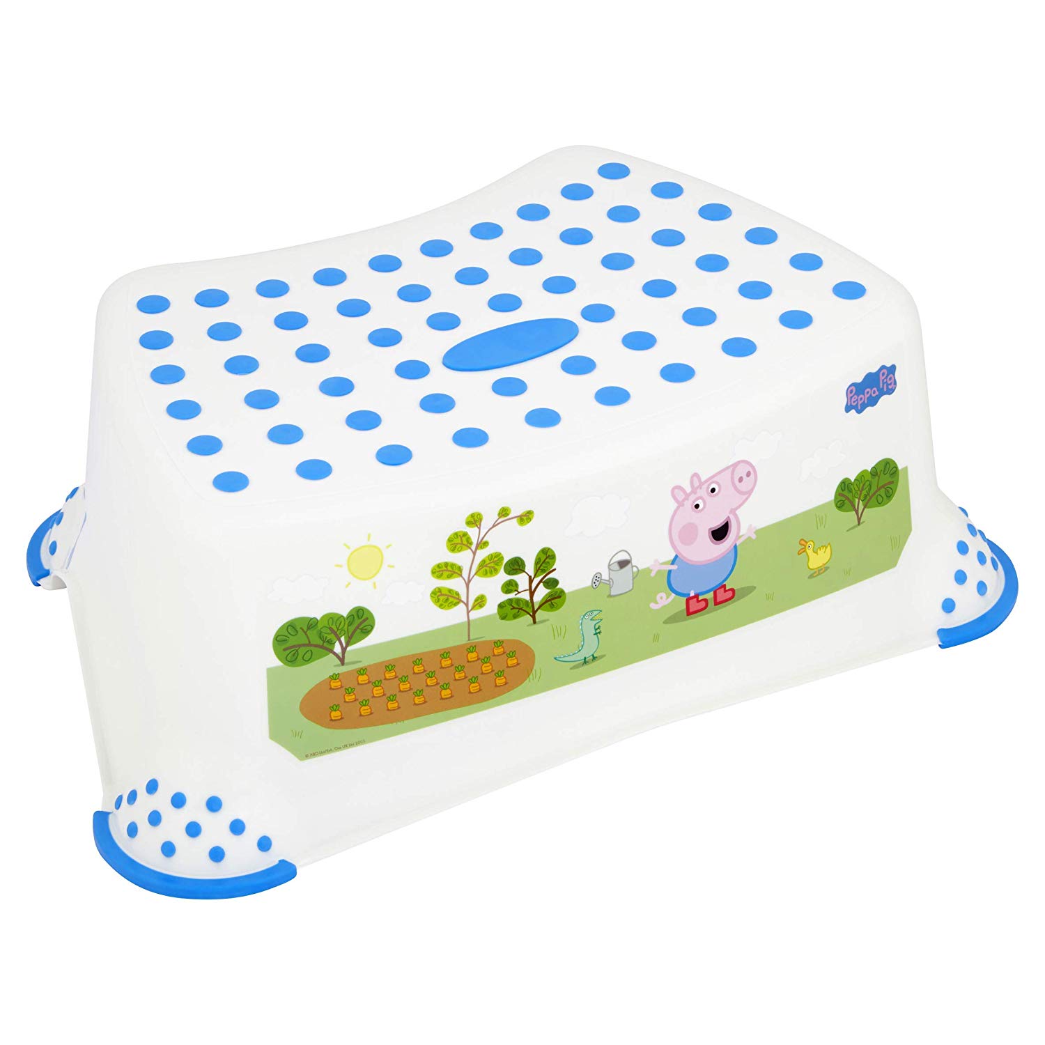 PeppaPigStep Stool with Non Slip Feet - George Pig, White