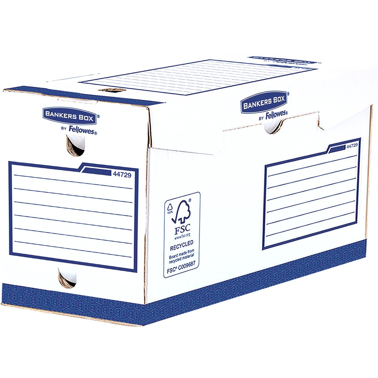 Fellowes Heavy Duty Banker Box Archive Box A4 Size Dos de 20cm White/Blue, White / Blue