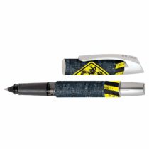 Ergonomic rollerball for school/college - ONLINE Campus Dangerously - for left- and right-handed, soft grip part, for standard ink cartridges, refillable, ideal for beginners/pupils/students