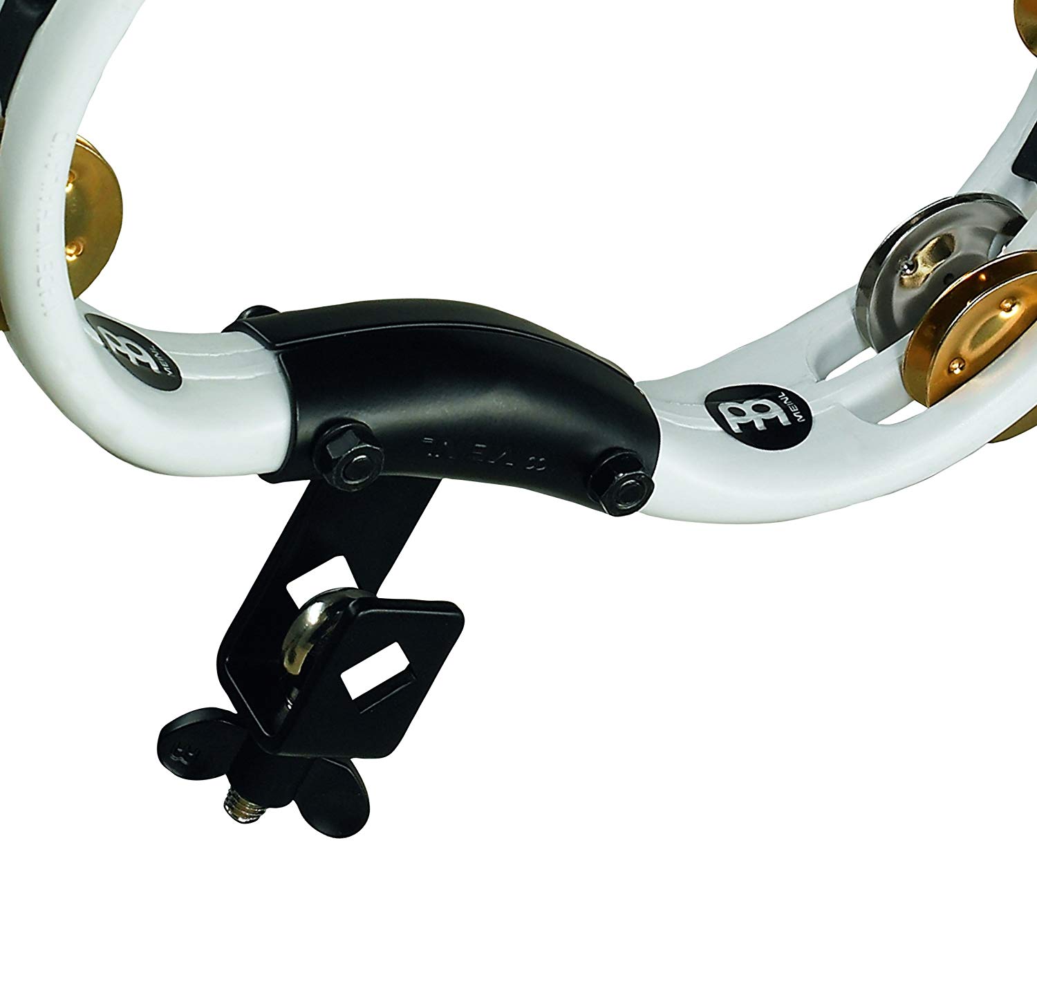 Meinl Percussion Traditional Mountable Tambourine, 2-Row Tambourine, With Holder, ABS Plastic / Brass and Steel - Image 2