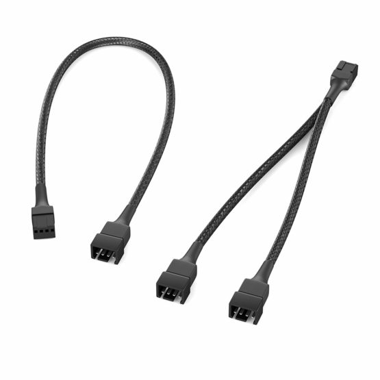 KabelDirekt – 15cm PWM fan to 2x PWM fan Y-cable + 30cm PWM fan extension cable - Image 2