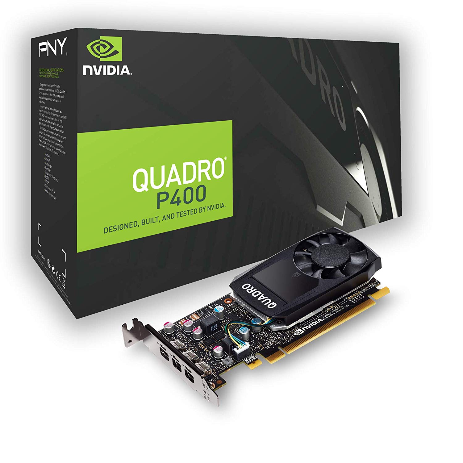 PNY NVIDIA QUADRO P400 2 GB DVI Graphics Card - Black