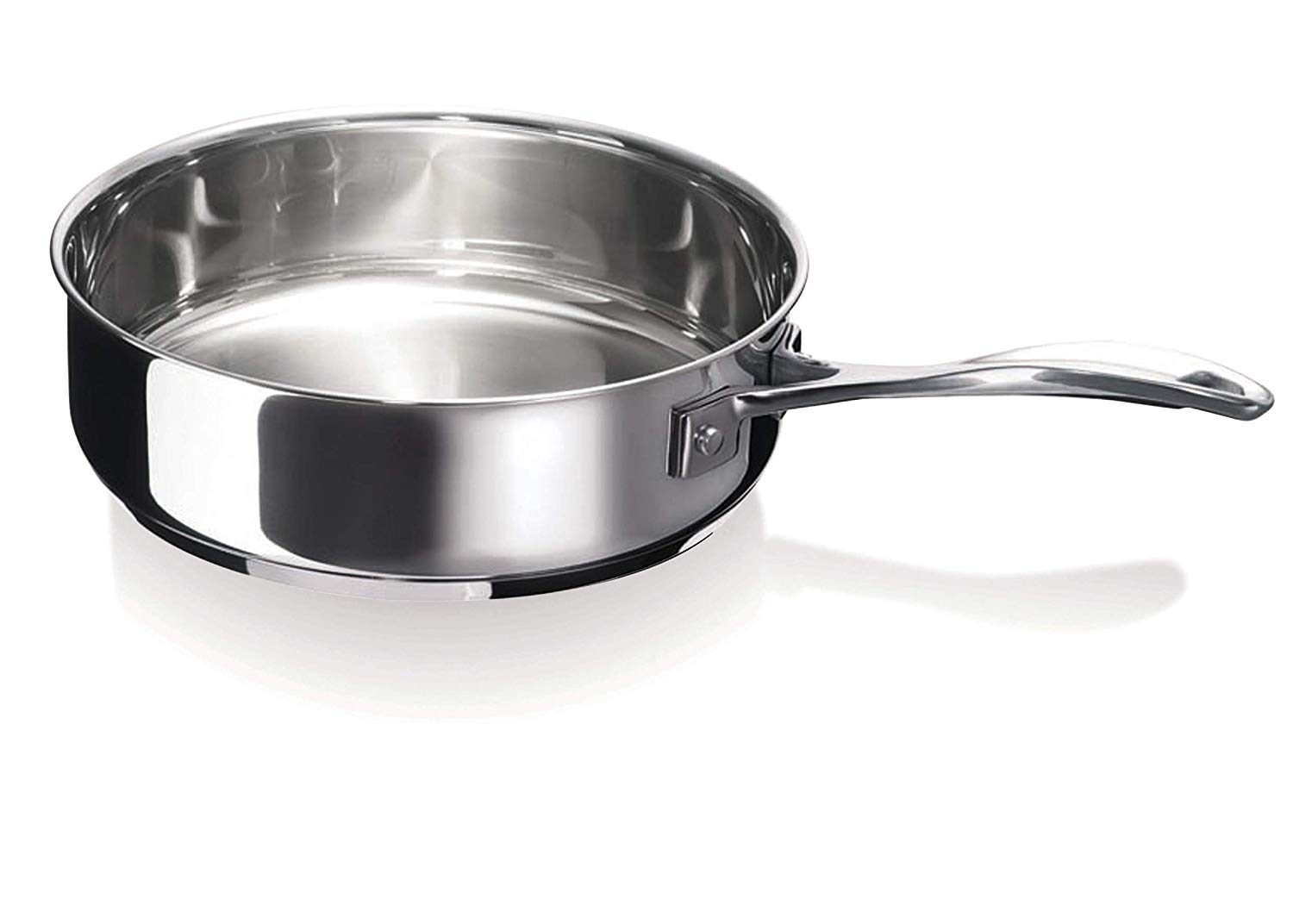 Beka Chef Stainless Steel Sauté Pan with Lid 24 cm, Silver - Image 2
