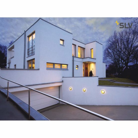 SLV 229072 BULAN ceiling light, round, silvergrey, E14, max, 60W, satined glass, Aluminium, silver-grey, 30 x 9 cm - Image 2