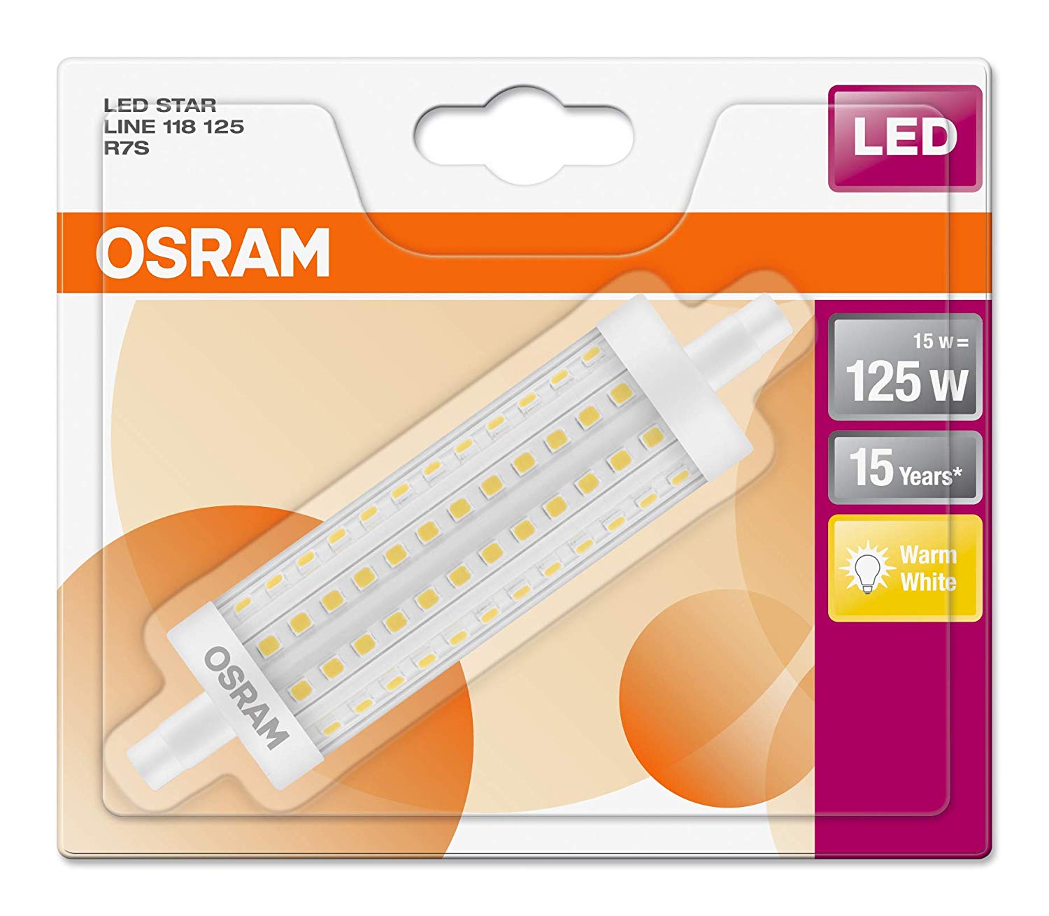 Osram Star Special Line LED Beam Angle Lamp, Plastic, Warm White, R7s, 15 W - Image 3