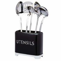 KitchenCraft Lovello Utensil Holder, 20 x 10 x 16 cm - Midnight Black