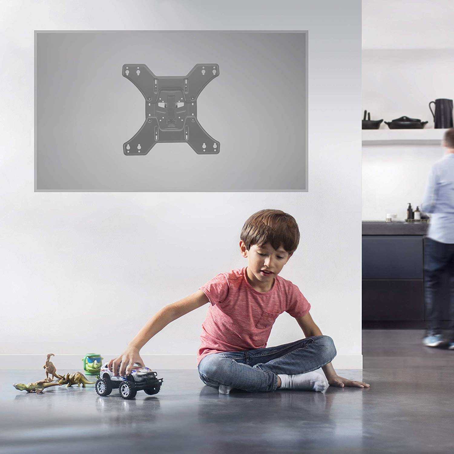 One For All TV Bracket, Swivel (90°) Wall Mount, Screen size 13-65 Inch, For All types of TVs (LED LCD Plasma) - Image 2