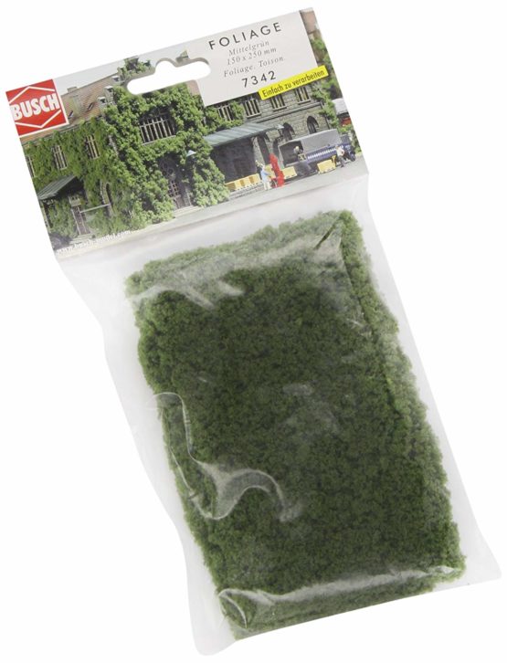 Mid Green Micro Flock Foliage Sheet 150x250mm