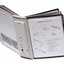 Durable SHERPA Display Panel Wall Unit | 10 Panels in Black and Grey | Ideal for Storing and Displaying A4 Documents
