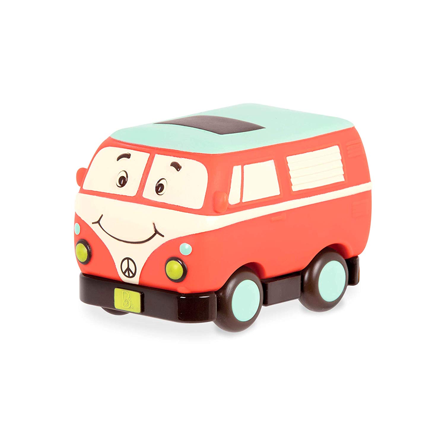 B. toys - Mini Pull - Back Vehicles Set - Set of 3 Vehicles - Truck, Camper Van, Police - 12+ Months, Multicoloured, 9 Cm - Image 2
