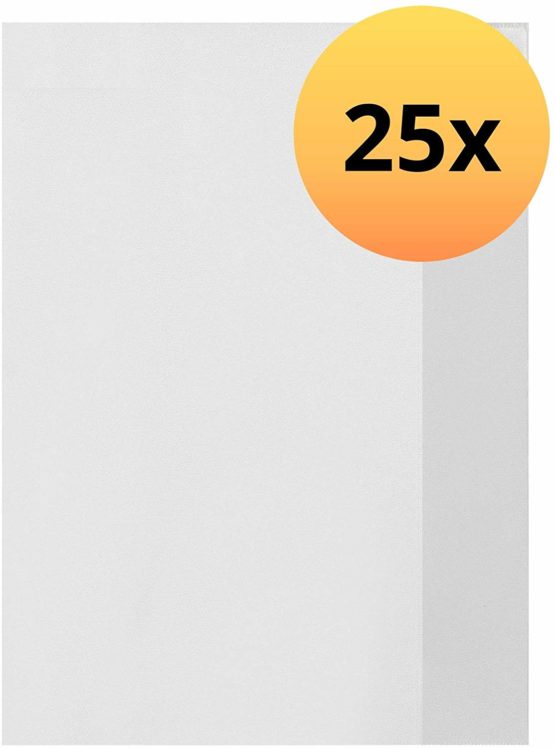 Oxford 100420072 Protective Notebook Cover for DIN A4 Flexible and Can be Wiped Clean Pack of 25 Colourless Transparent Exercise Book Protector, for DIN A4 Transparent