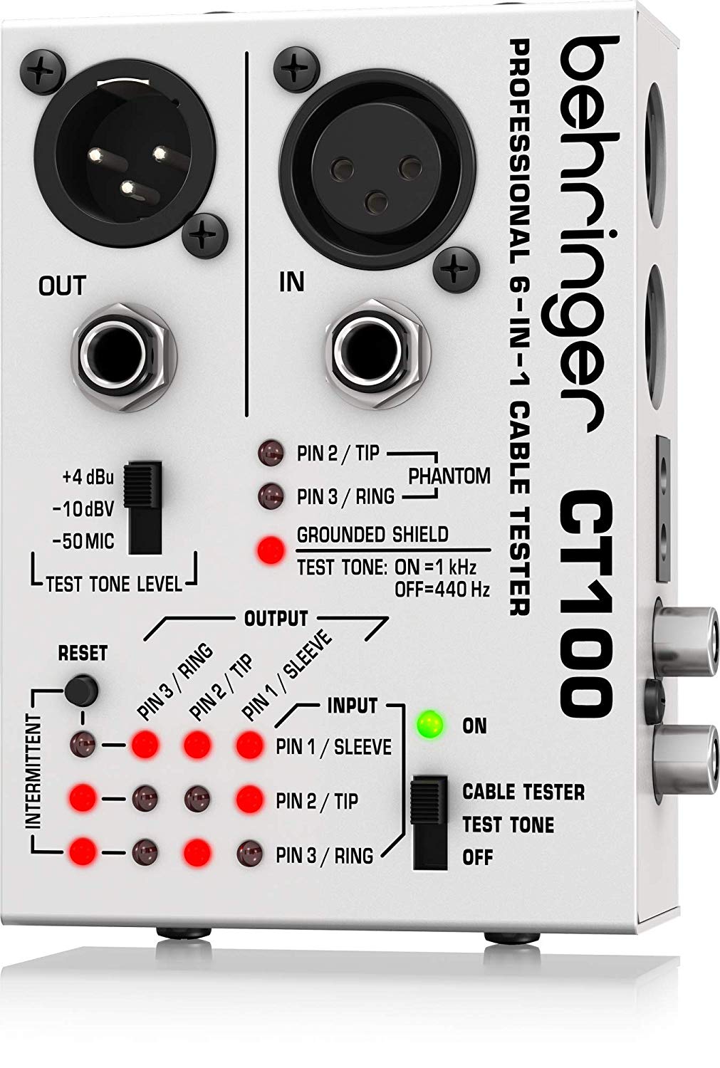 Behringer CABLE TESTER CT100 6-In-1, Silver, Compact - Image 4
