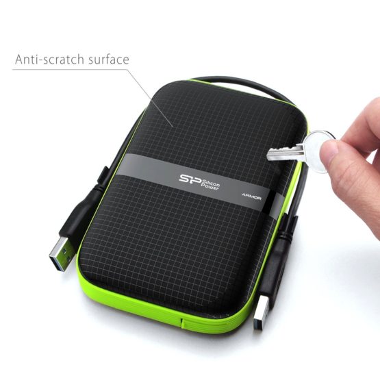 Silicon Power SP010TBPHDA60S3K 1 TB Rugged Armor A60 Shockproof Water-Resistant 2.5-Inch USB 3.0 External Portable Hard Drive, Military Grade MIL-STD-810G and IPX4, Black - Image 4