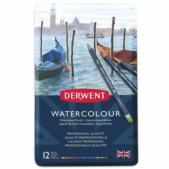Derwent Watercolour Pencils, Painting & Drawing, Set Of 12, Ideal For Blending & Layering, Professional Quality, 32881