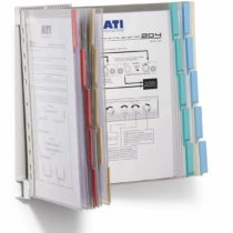 Durable Function Wall 20 569200 Wall-Mounted Document Display Rack with A4 Display Sheets Assorted Colours