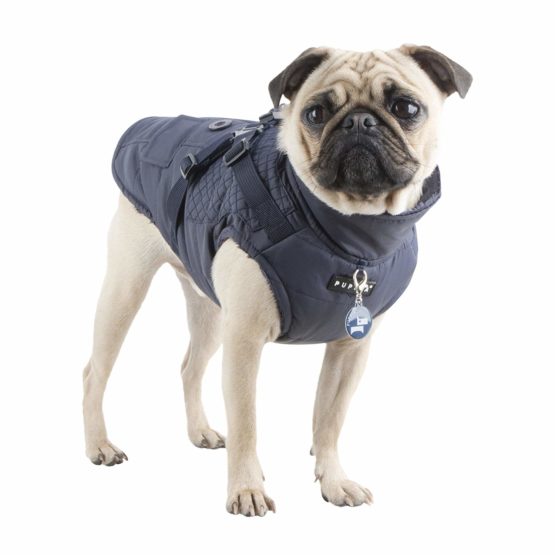 Puppia Wilkes Winter Fleece Vest, Large, Navy - Image 3