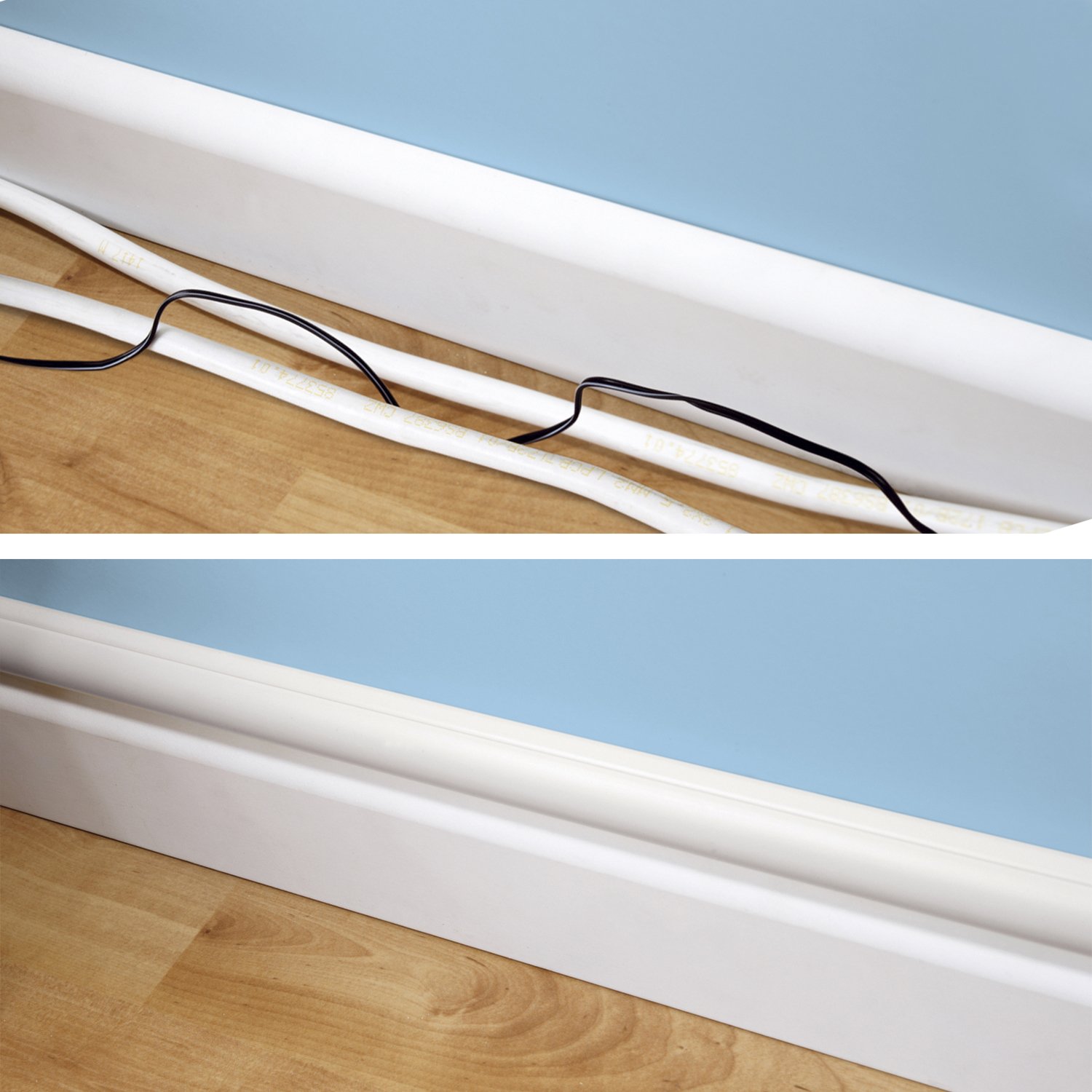 D-Line EU/1D3015W/EH Mini Trunking, Electrical Cable Management Solution, Self-Adhesive Cord Cover, 30mm (W) x 15mm (H) - Image 2