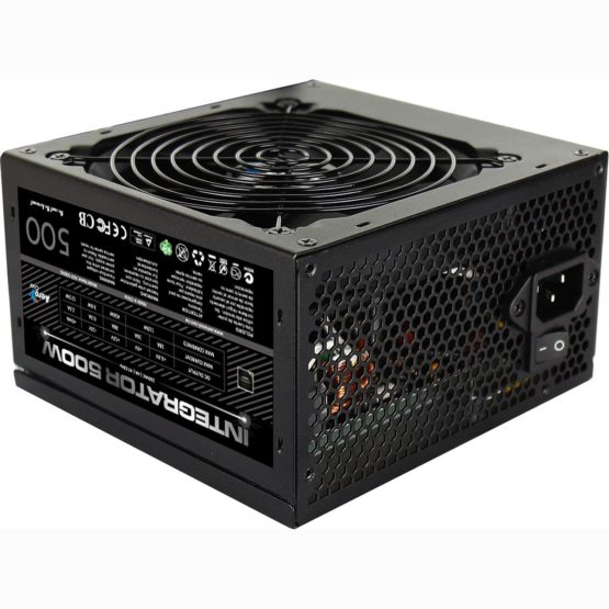 AeroCool Integrator 500 W 80 Plus Bronze Power Supply Unit with UK 3 Pin Power Lead , Black