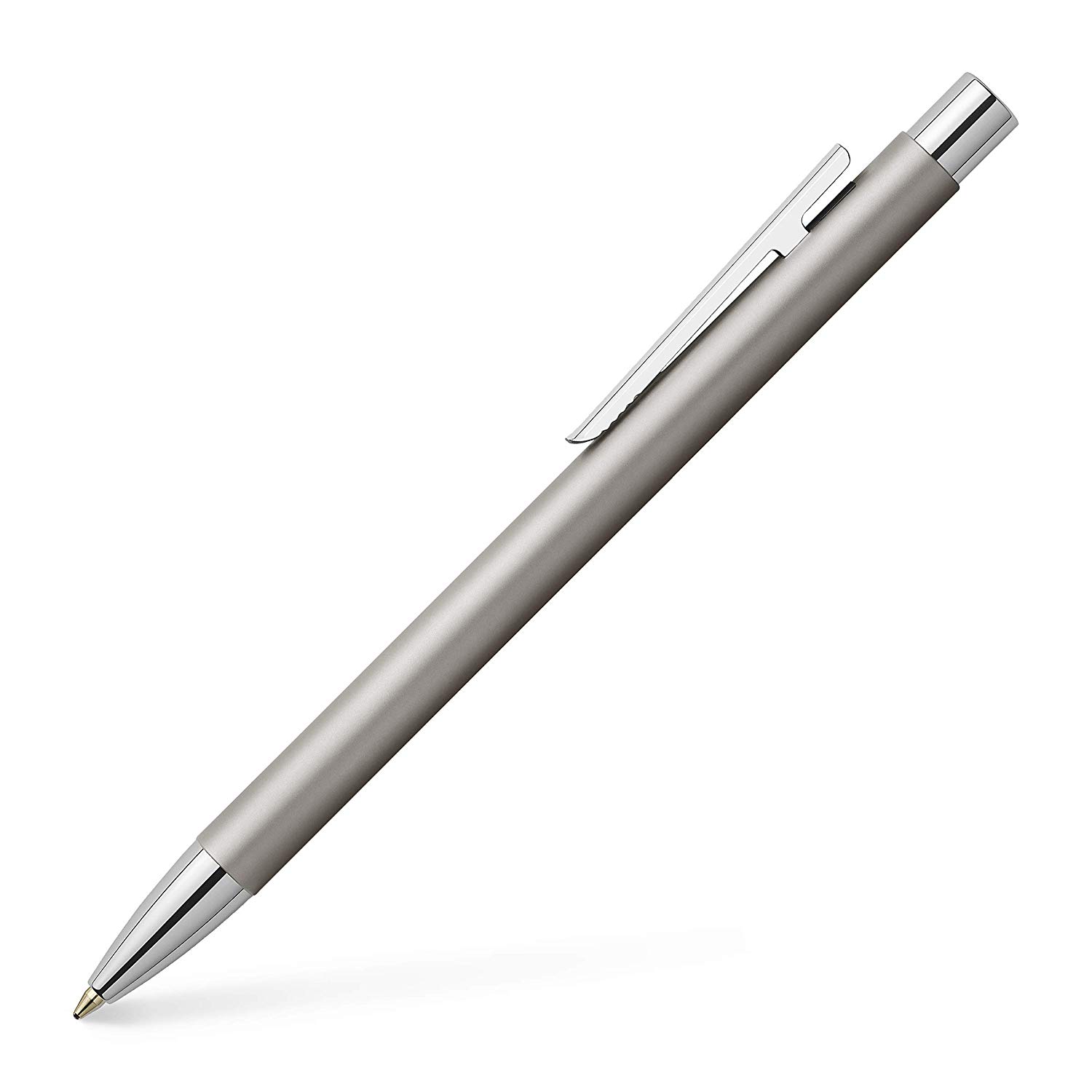 Faber-Castell 342120 Neo Slim Stainless Steel Ballpoint Pen, silver matt