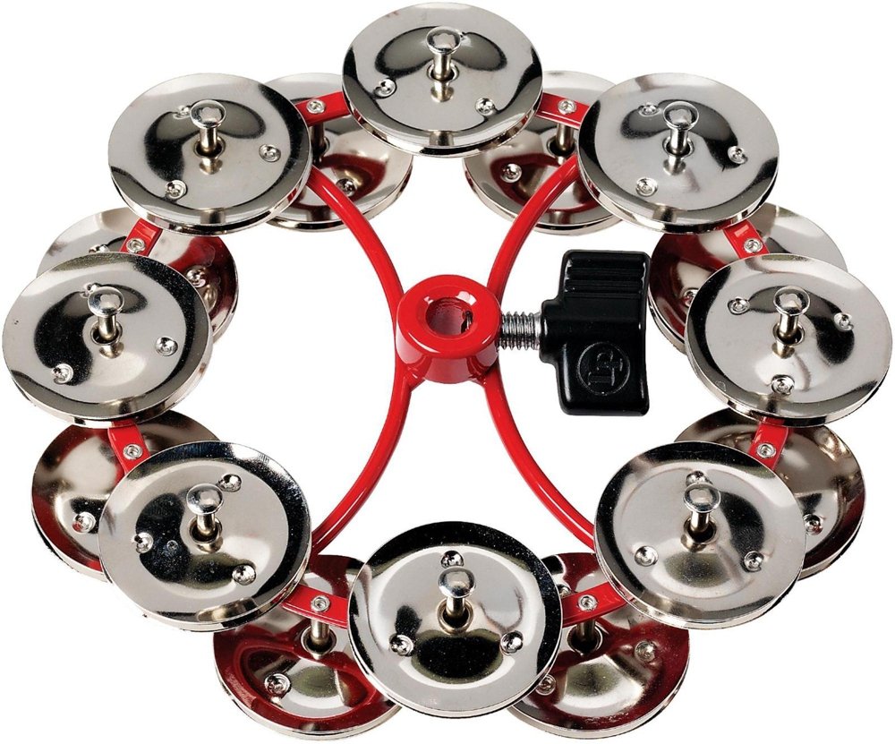 LP Latin Percussion Tambourin City Hi-Hat Jingle Ring 5", doppelreihig, 16 Paar Stahlschellen, montierbar, LP191NYD