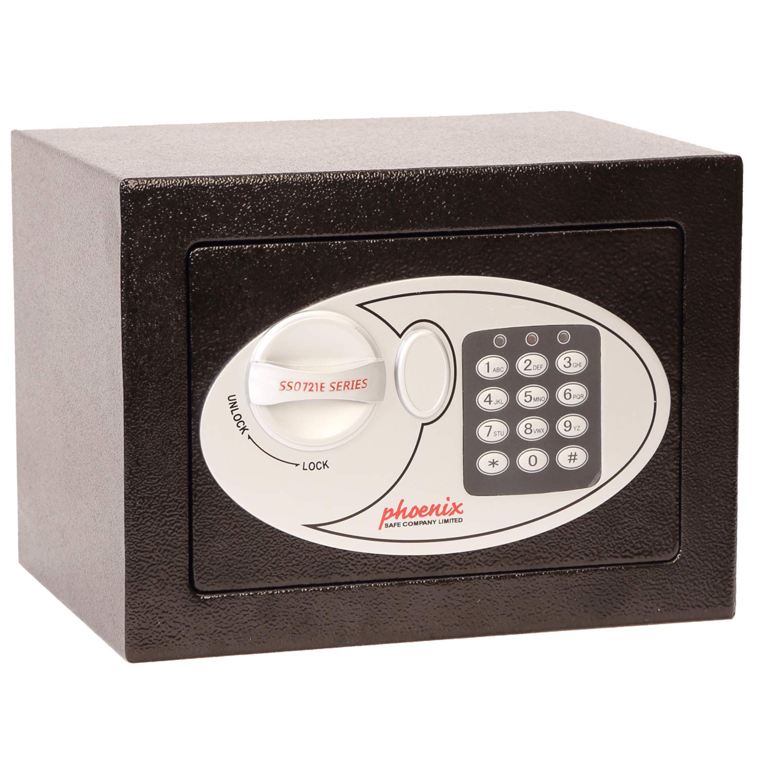 Phoenix Safe Compact Home Office SS0721E Security Safe with Electronic Lock, Steel, Black, 17 cm (D) x 23 cm (W) x 17 cm (H)