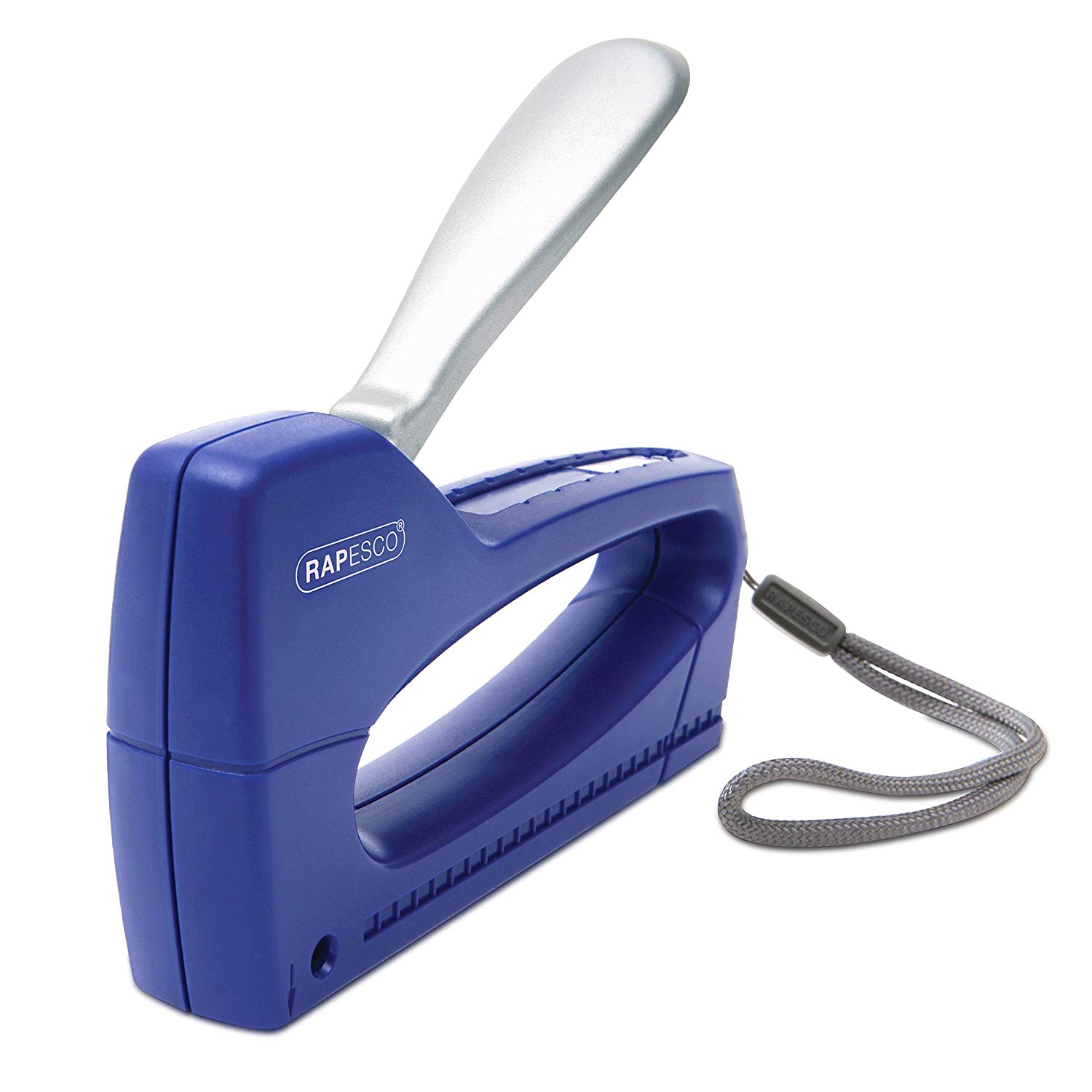 Rapesco 0955 Germ-Savvy Antibacterial, T8-Lite Staple Tacker with 300 13/6mm Staples, Blue/Chrome, Staple Tacker + Staples