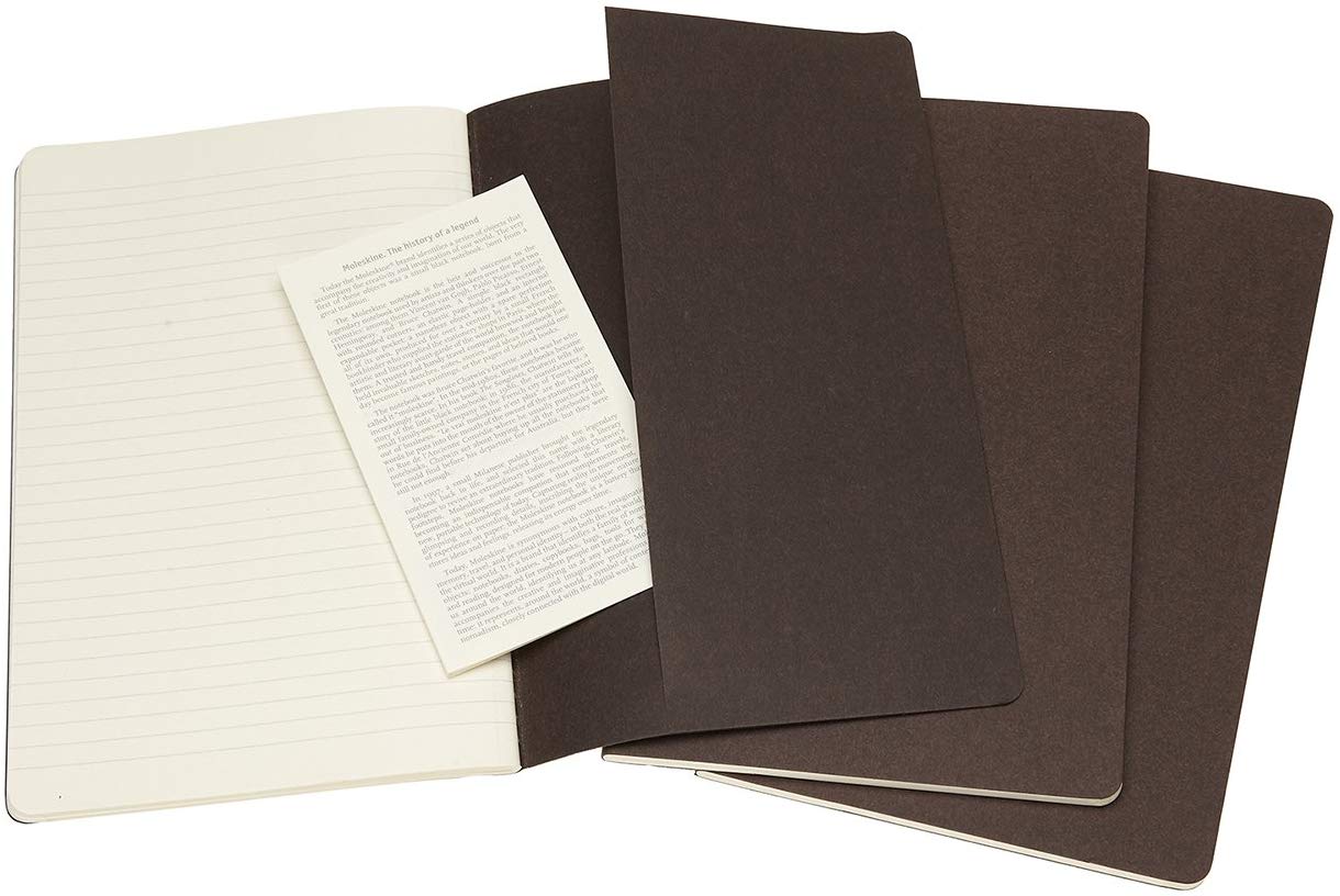 Moleskine Large Ruled Cahier Journal - Coffee Brown (Pack of 3), Large/A5 - Image 4