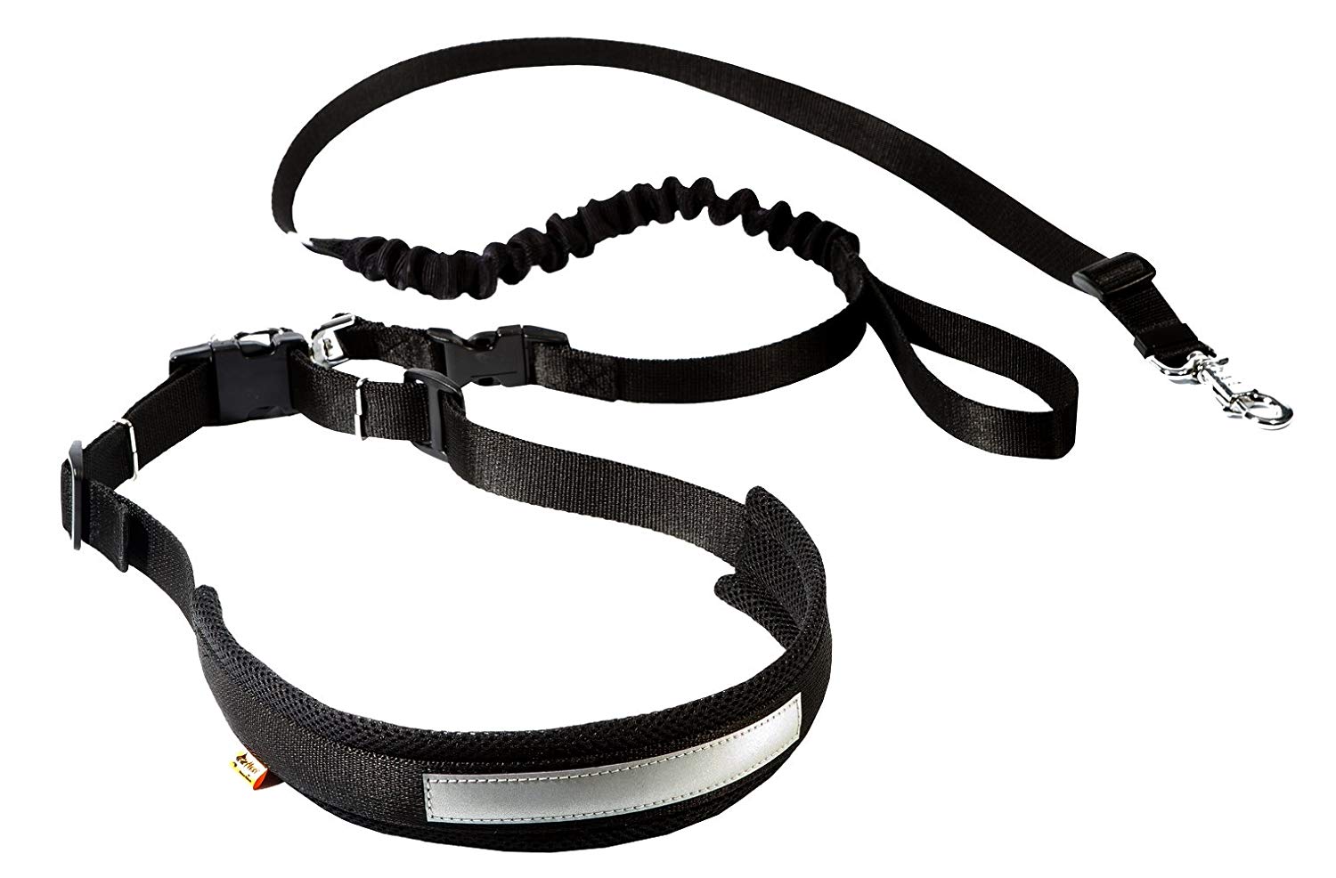 Dingo Canicross Set Multifunctional Waist Belt and Shock-Absorber Lead M or L, black