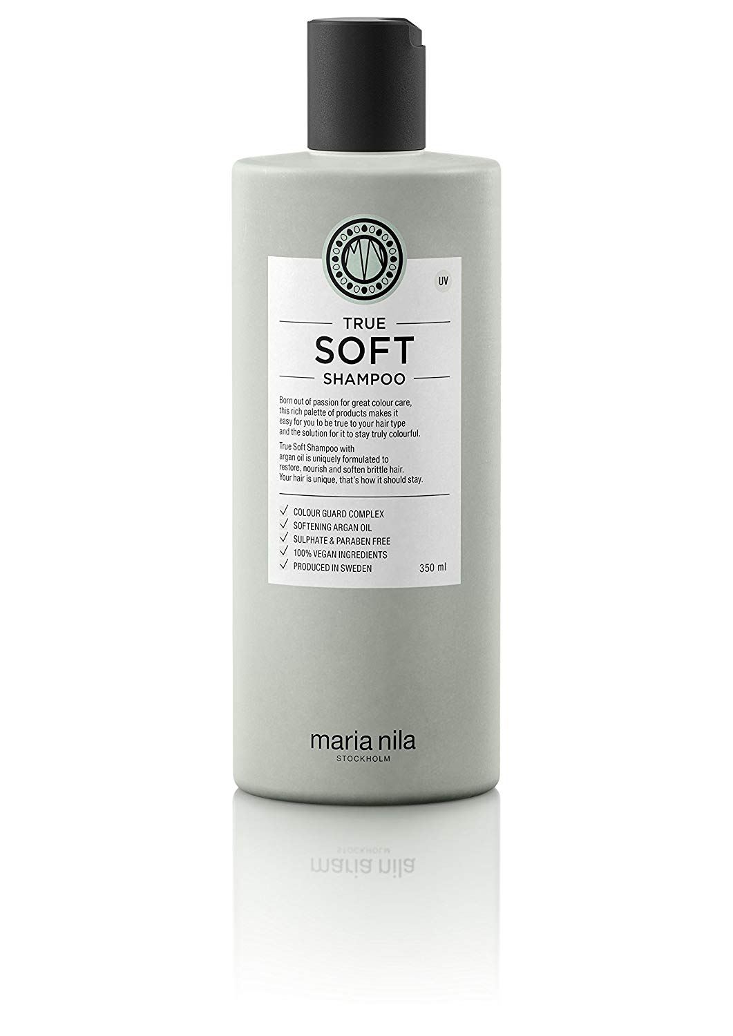 Maria Nila True Soft, Moisturizing Shampoo for Dry Brittle Hair Argan Oil Remoisturises & Reduces Frizz