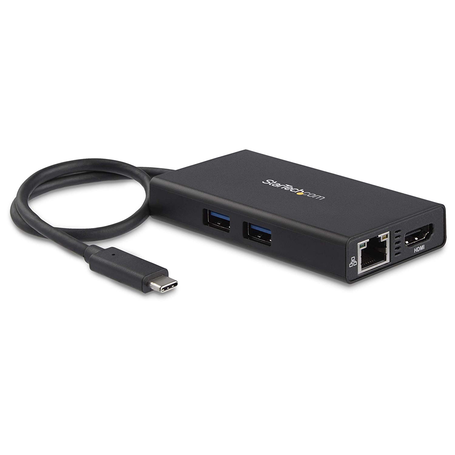 StarTech.com USB-C Multiport Adapter, USB-C Travel Docking Station with 4K HDMI, 60W Power Delivery Pass-Through, GbE