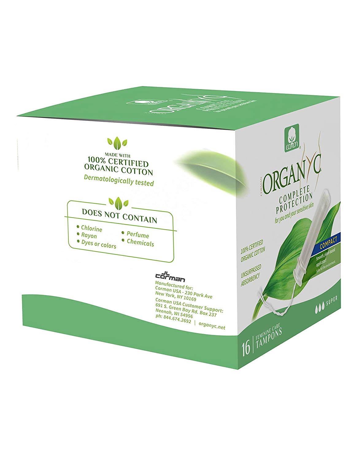ORGANYC Super Compact Applicator Tampons - Image 2