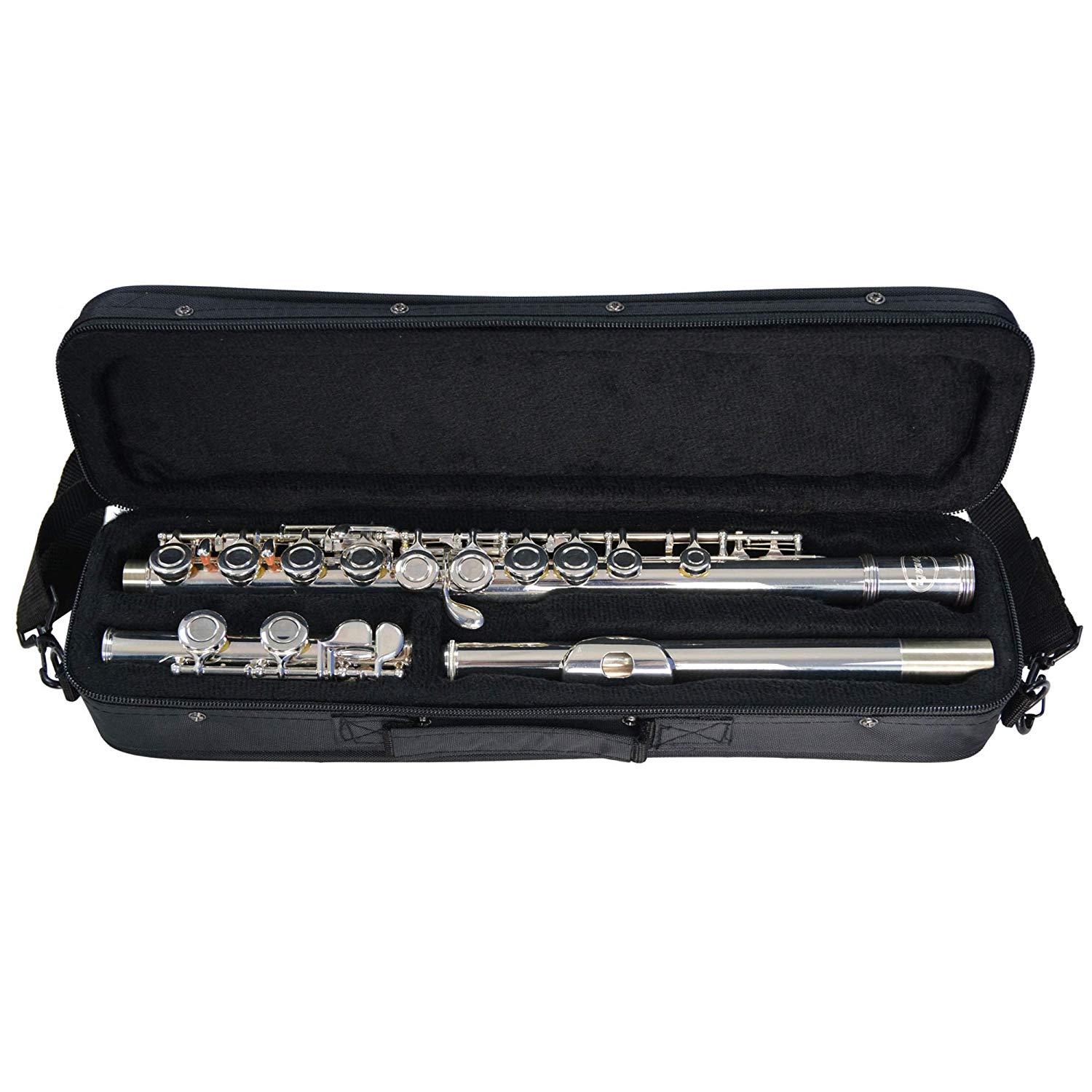 Montreux Student Flute for Beginners with Lightweight Protective Carry Case - Silver Plated, Offset G, Split E Mechanism, C Foot - Image 2