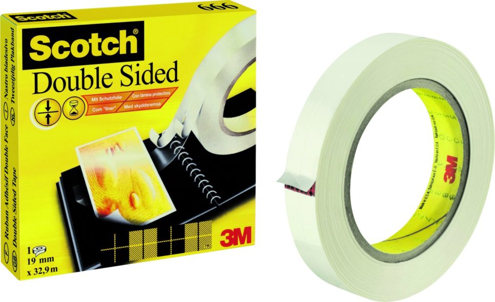 Scotch DoubleSided Sticky Tape 19 mm x 33 m Core 76 mm 1 Roll BigaMart