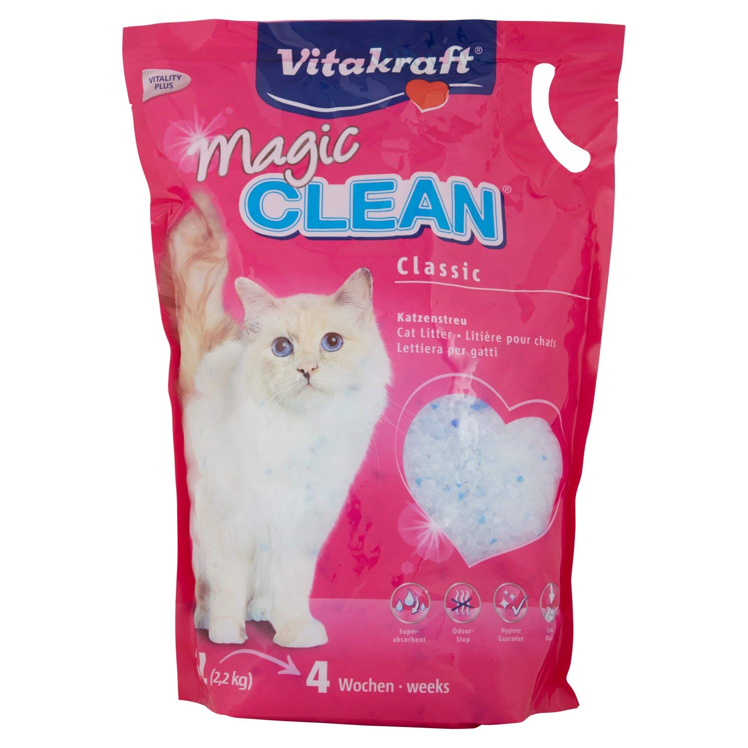 Vitakraft Magic Clean cat litter, 2.2 kg (pack of 1), May Vary, 5L