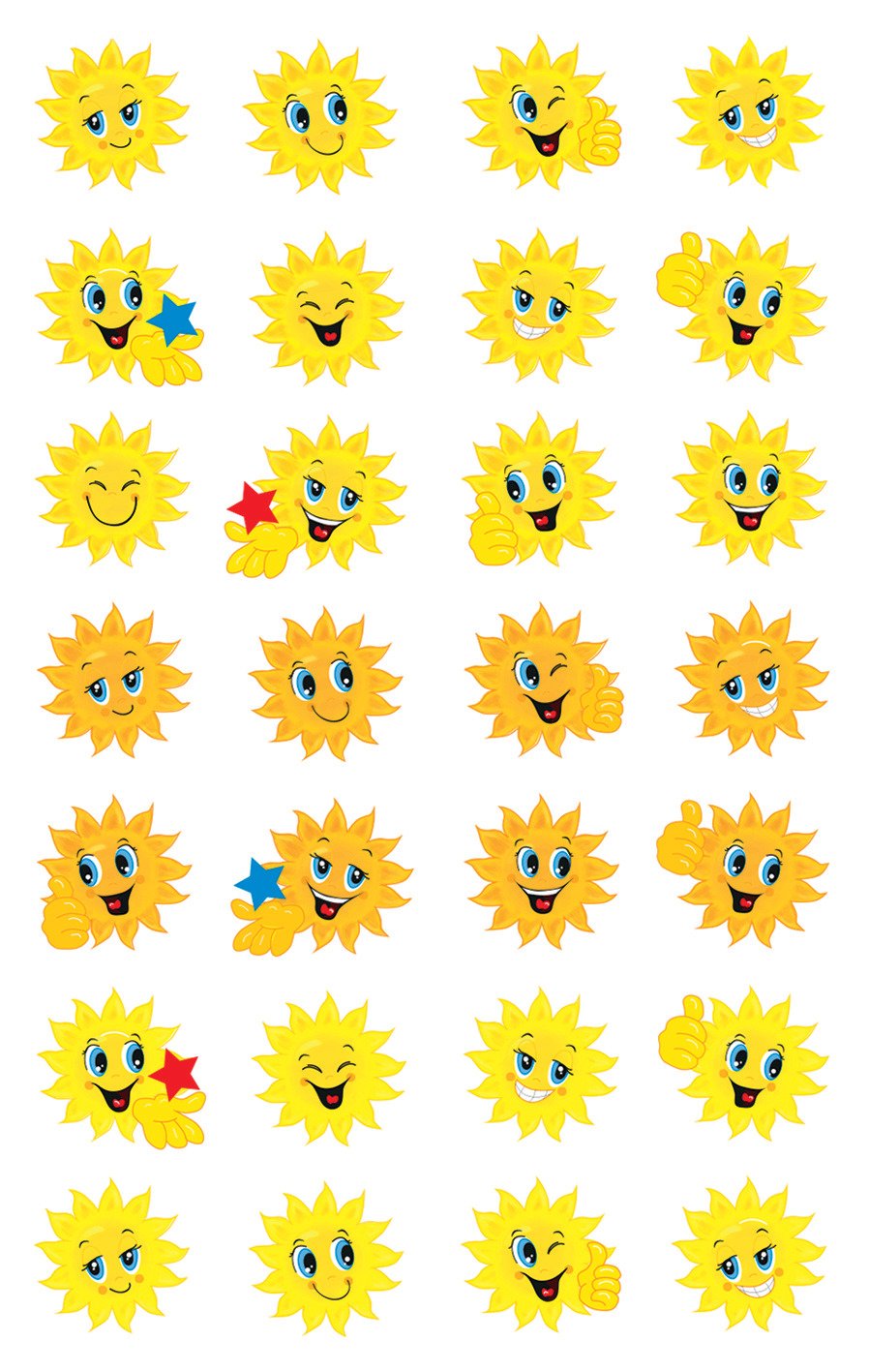AVERY Zweckform 53133 Paper Sticker Sun 56 Stickers, Small