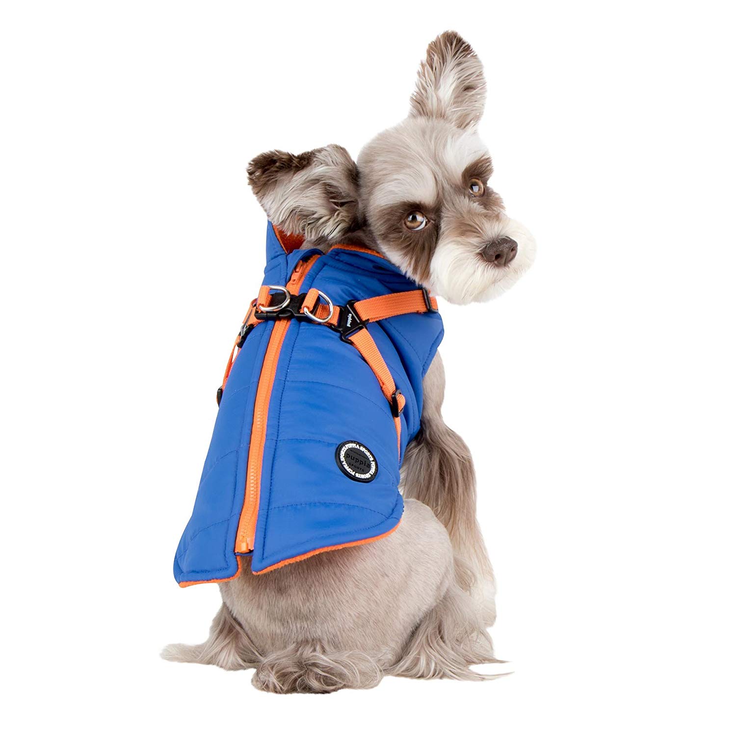 Puppia Mountaineer Winter Dog Coat with integrated harness No Pull Cold Weather Waterproof Warm Fleece Back Zipper for Small & Medium Dog - Image 3