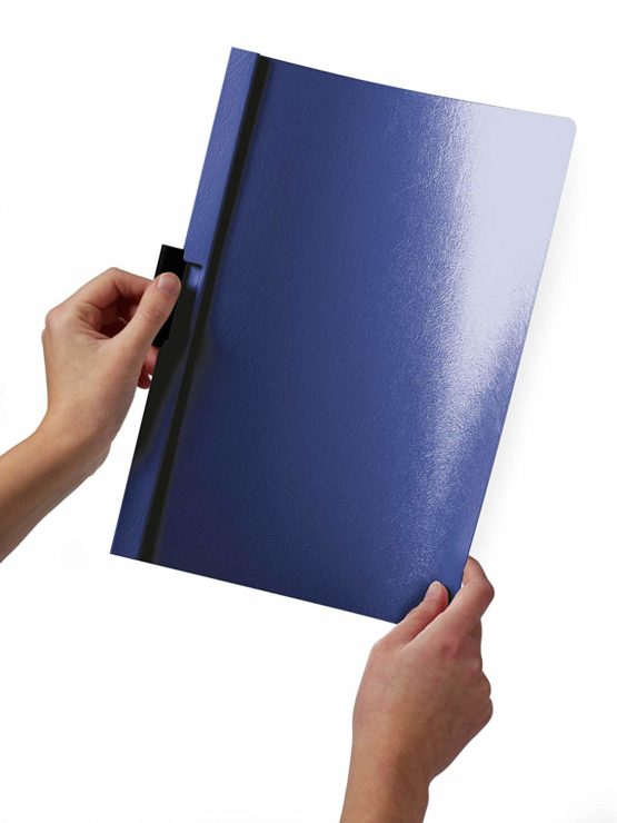 Durable Duraclip 223807 Clip Folder for 1-60 A4 Sheets - Dark Blue (Pack of 5) - Image 3