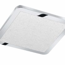 Trio Leuchten 656511806 Cesar A LED Ceiling Light, Metal, 18 Watt, Integrated, Chrome, Switch Dimmer, 30 x 30 x 3 cm