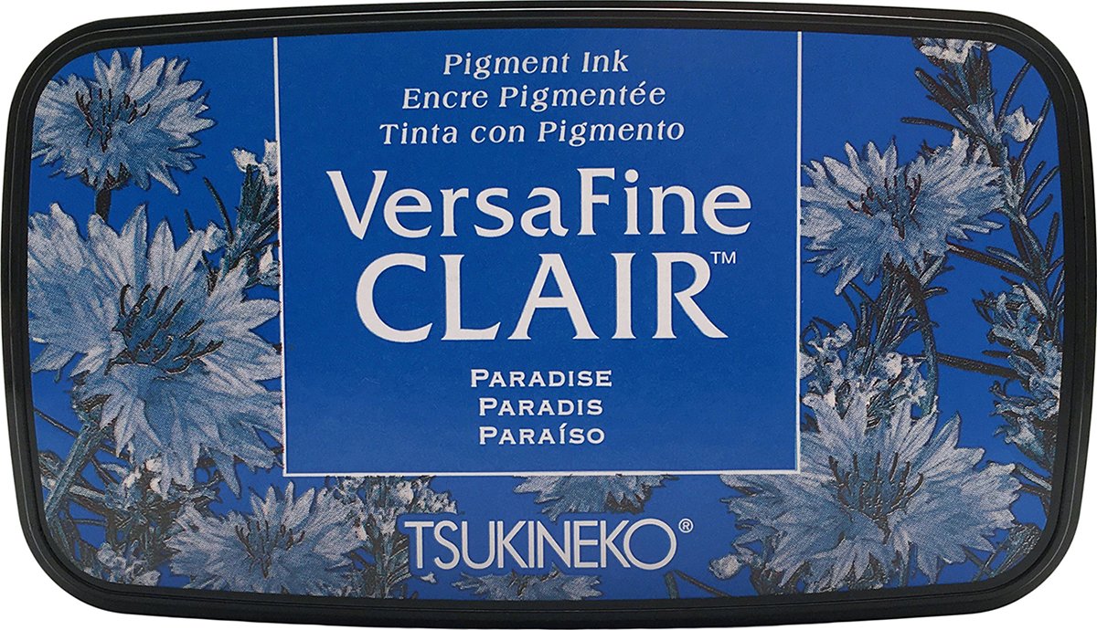 Tsukineko Paradise Versafine Clair Ink Pad, Synthetic Material, Blue, 5.6 x 9.7 x 2.3 cm