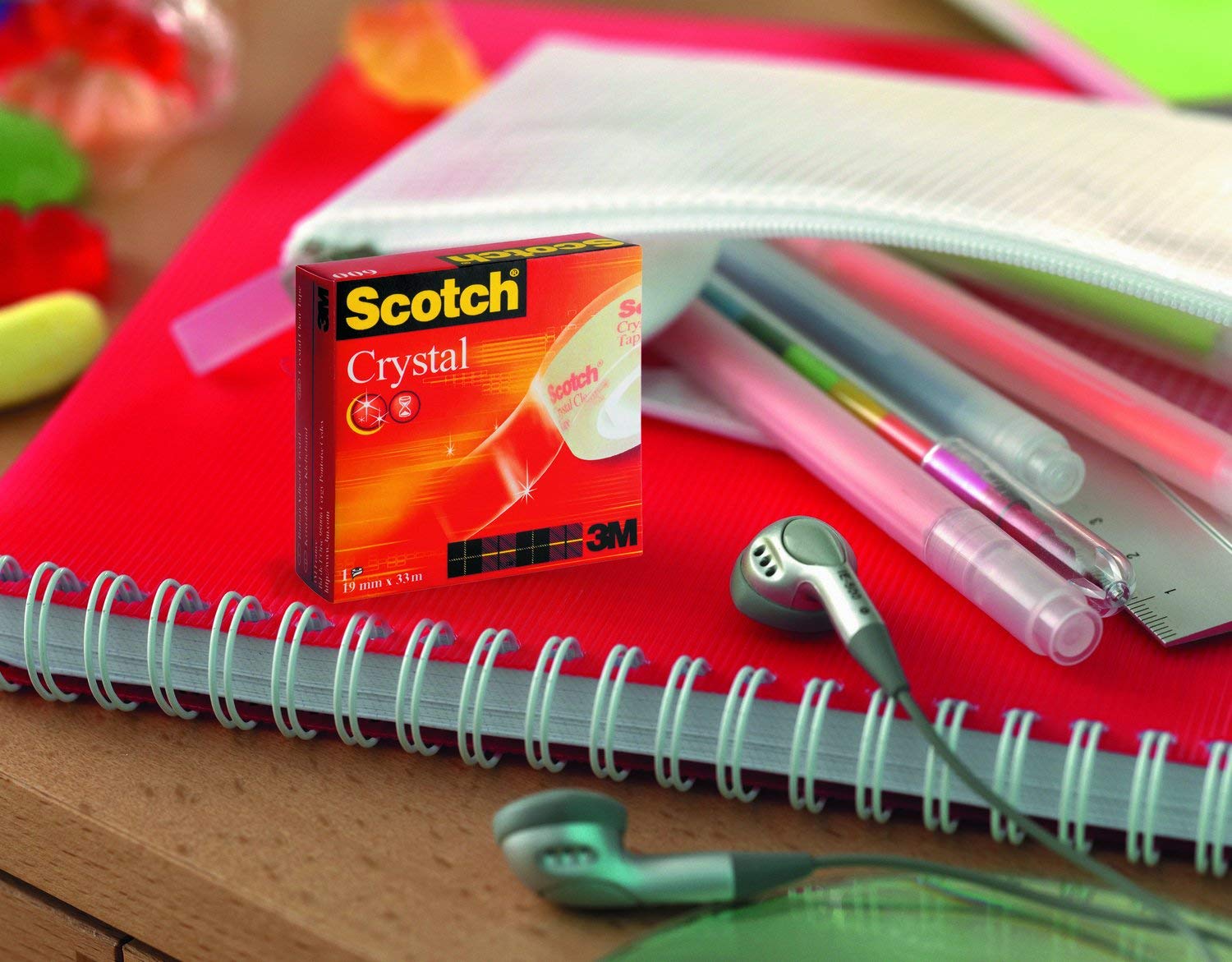 Scotch Crystal Clear Tape, 1 Roll on Handheld Dispenser, 19 mm x 25 m - Provides a Strong and Permanent Bond - Image 4