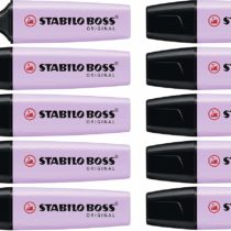 Highlighter - STABILO BOSS ORIGINAL Pastel Box of 10 Lilac Haze