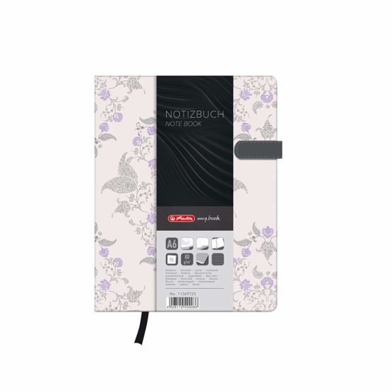 Herlitz A6 My Book Lady Dream Garden Design Hardcover Notebook with Magnetic Closure and Pen Loop