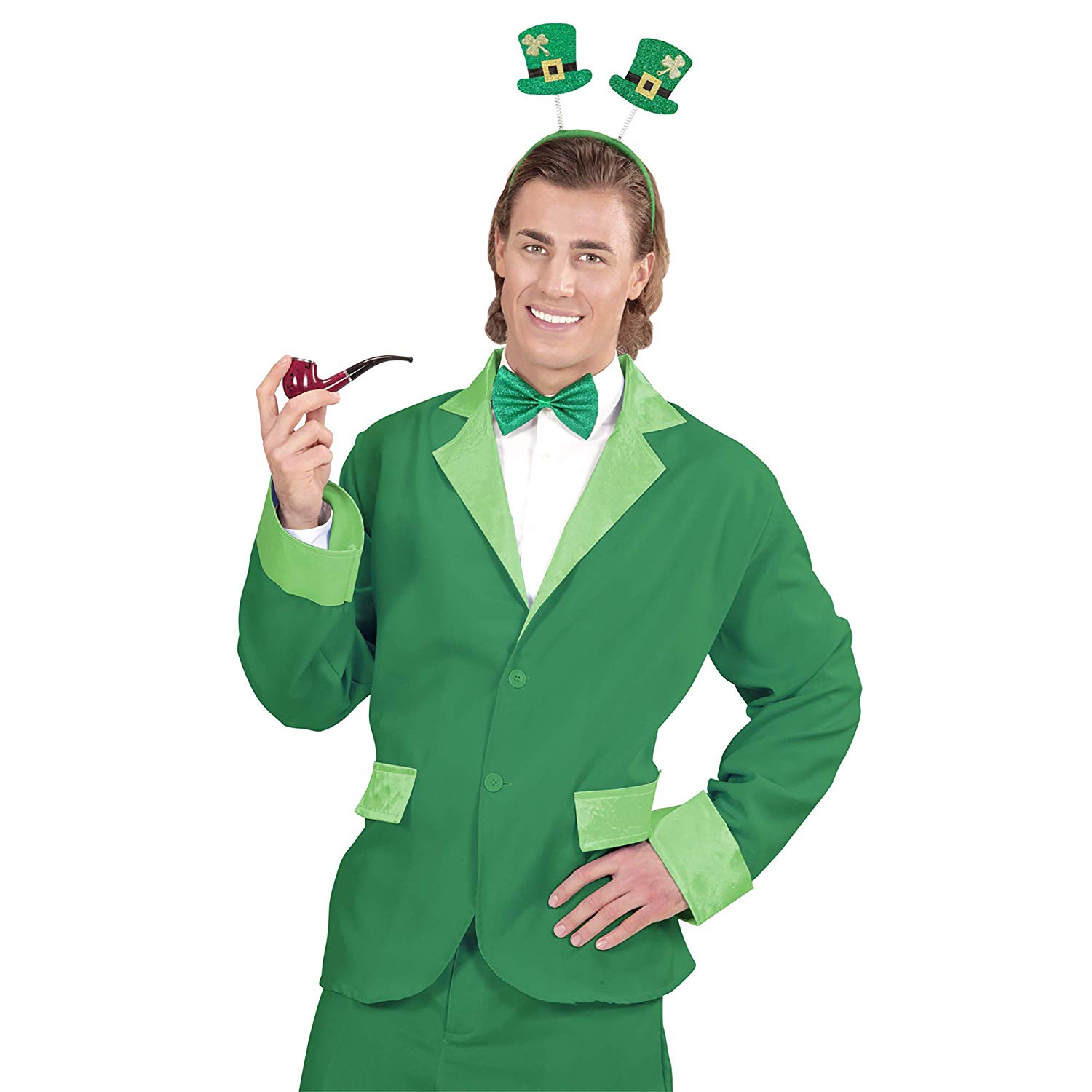 Widmann 07060 ? St Patrick's Day Hair Band with Minizyli Sleeveless & Bow Tie Set Green - Image 4
