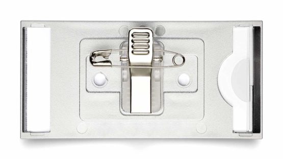 Durable 854323 Classic Name Badge with Combi Clip 34 x 74 mm - Silver (Pack of 10) - Image 3