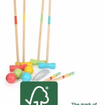 Small Foot 12033 Krocket Active aus Holz, FSC 100%-Zertifiziert, Klassiker den Garten, für Jede Altersgruppe ab 3 Toy, Multicoloured