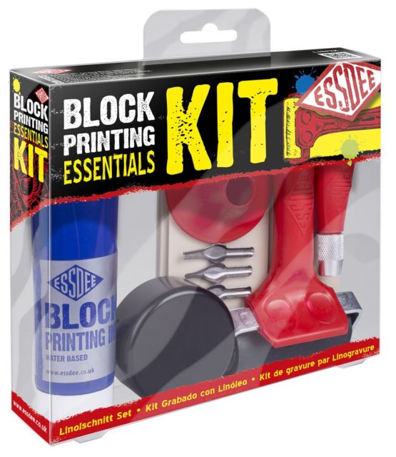 BLOCK QEBL38PEK Essdee Lino Printing Essentials Kit, Black, 19 x 18 x 4 cm