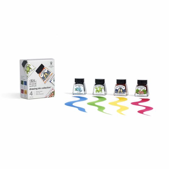 Winsor & Newton Drawing Ink Bottle, 14 ml - Brilliant Green - Image 4