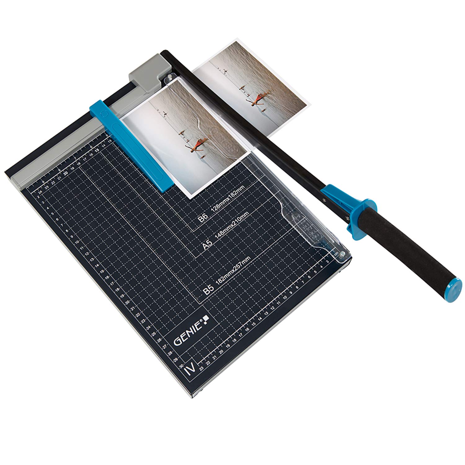 Genie GM A4 Paper Guillotine (Suitable for Sizes up to A4 12 Sheets High-Quality Metal Work Surface for Materials Such as Paper Pictures - Image 3